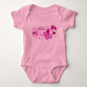 Body Para Bebé Enredadera del niño del hibisco del Doodle