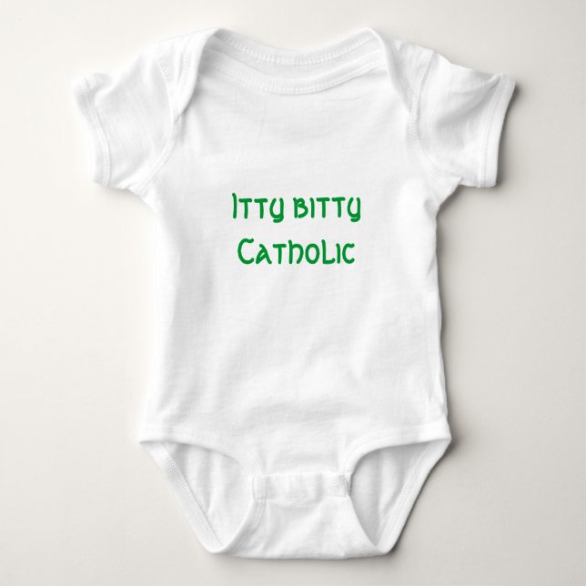 Body Para Bebé Enredadera infantil católica deshilvanada de Itty (Anverso)