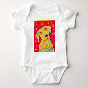 Body Para Bebé Enredadera infantil con diseño curioso del perro