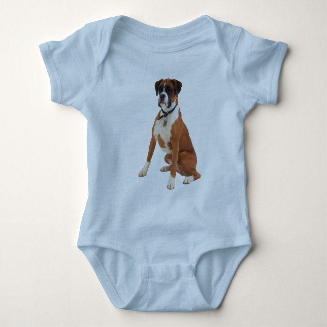 Body Para Bebé Enredadera infantil Onsie del PERRO del BOXEADOR (Anverso)