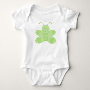 Body Para Bebé Enredadera Mariposa Verde