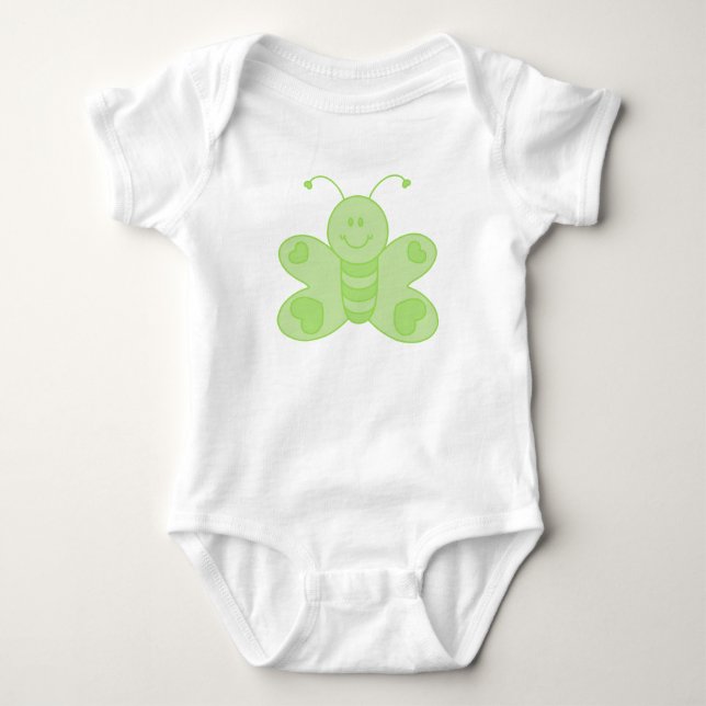 Body Para Bebé Enredadera Mariposa Verde (Anverso)