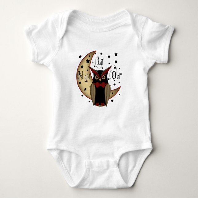 Body Para Bebé Enredadera Onesy del noctámbulo de Lil (Anverso)