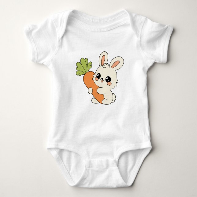 Body Para Bebé Enterito blanco adorable para bebé (Anverso)