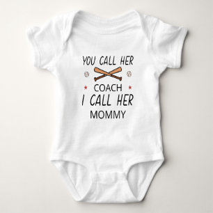 Body Para Bebé Entrenador de béisbol mamá   Día de la Madre béisb