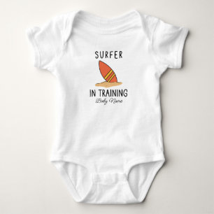Body Para Bebé Entrenador de Surf Personalizado Nombre de Bebé Su