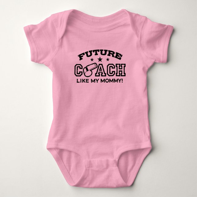 Body Para Bebé Entrenador Futuro Como Mi Mamá Bebé Camiseta (Anverso)