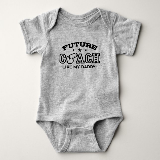 Body Para Bebé Entrenador Futuro Como Mi Papi Baby Bodysuit (Anverso)