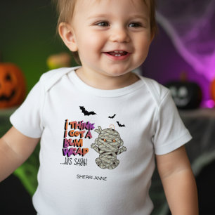 Body Para Bebé Envoltura de Mummy Baby Halloween Naranja ID683