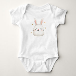Body Para Bebé Equipo de bebé de conejito lindo - Conejo blanco a