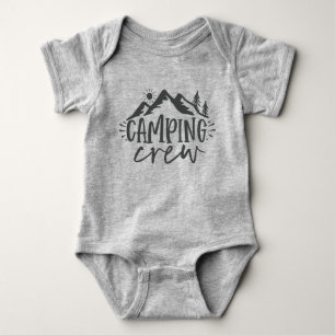 Body Para Bebé Equipo de Camping al Amanecer en el Bosque de Mont