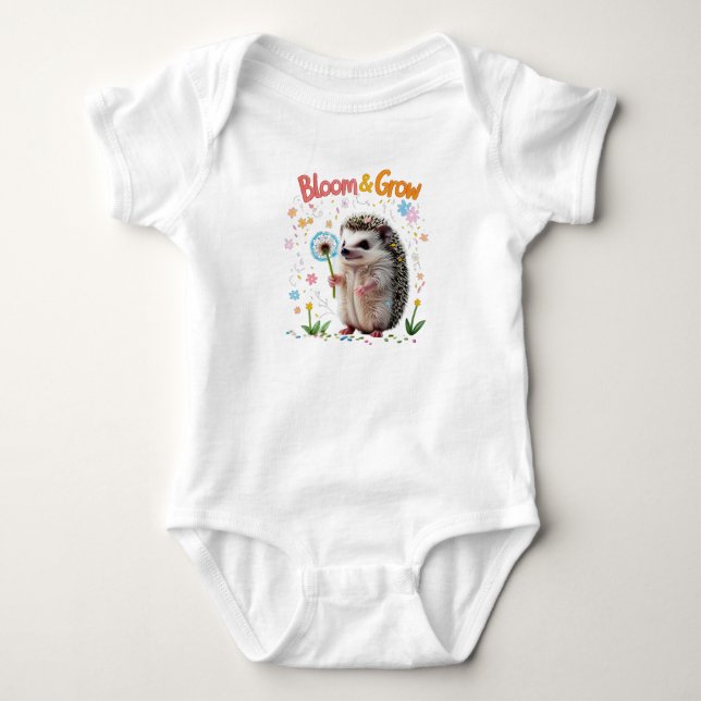 Body Para Bebé Equipo de un año de Bloom & Groing Baby Hedgehog (Anverso)