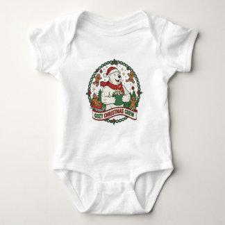 Body Para Bebé Equipo Navideño Acogedor – Oso Polar y Pan de Jeng