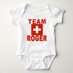 Body Para Bebé Equipo Rogelio con la bandera suiza