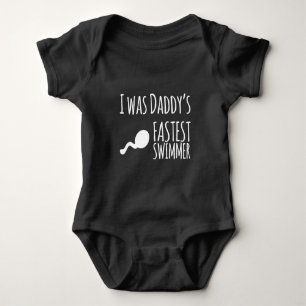 Body Para Bebé Era el nadador más rápido de papá