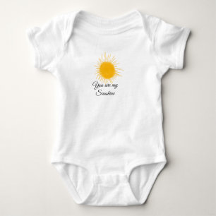 Body Para Bebé eres mi sol naranjas amarillos rayos solares añadi