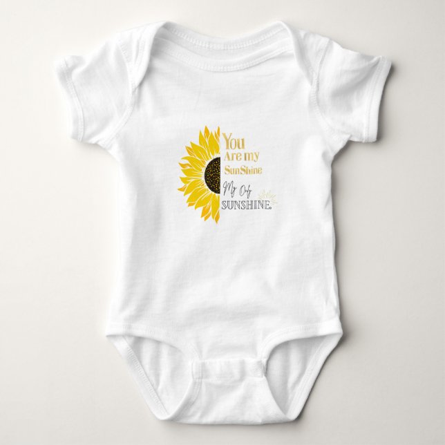 Body Para Bebé Eres mi Sunshine Sunflower (Anverso)