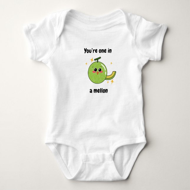 Body Para Bebé Eres uno en una camiseta de Mellon Funny Fruit Lov (Anverso)