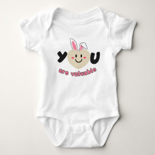 Body Para Bebé Eres Valioso Arte Motivacional - Corazón Adorable 