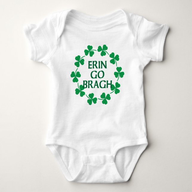 Body Para Bebé Erin va círculo de Bragh de tréboles (Anverso)