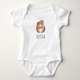 Body Para Bebé Erizo Personalizado Femenino
