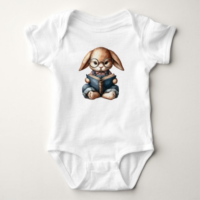 Body Para Bebé Erudito conejo (Anverso)
