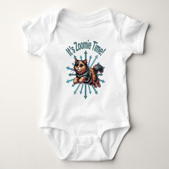 Body Para Bebé Es el gato de zoomie Time Tortoise Shell (Anverso)