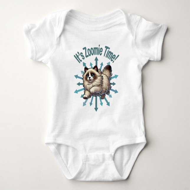 Body Para Bebé Es hora de Zoomie Time Ragdoll Cat (Anverso)
