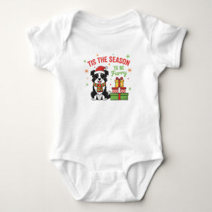 Body Para Bebé Es la temporada para ser un cachorro Border Collie