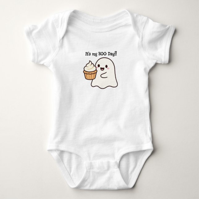 Body Para Bebé Es mi Boo-cumpleaños (Anverso)