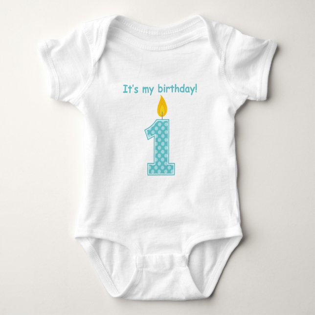 Body Para Bebé Es mi primer cumpleaños (Anverso)