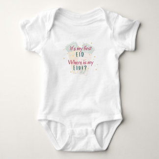 Body Para Bebé Es mi primer Eid, ¿dónde está mi Eidi? - Equipamie