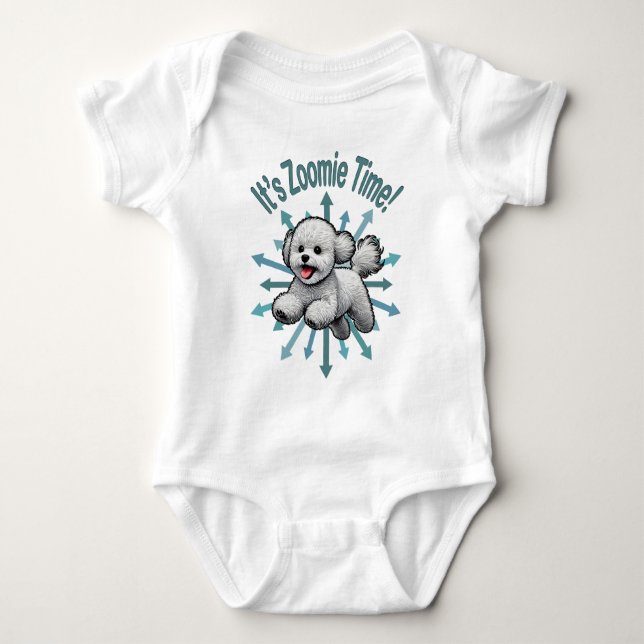 Body Para Bebé Es Zoomie Time Bichon Frise (Anverso)