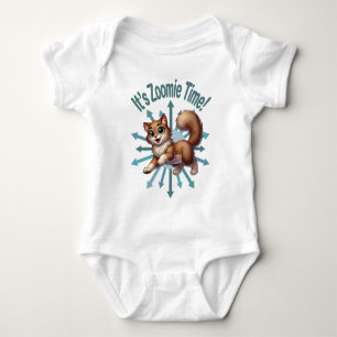 Body Para Bebé Es Zoomie Time Cute Brown & White Cat