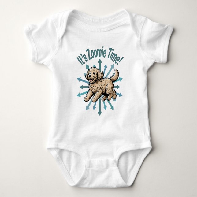Body Para Bebé Es Zoomie Time Labradoodle (Anverso)