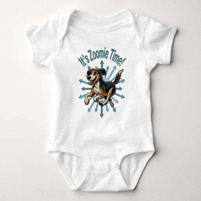 Body Para Bebé Es Zoomie Time Medium Mutt (Anverso)