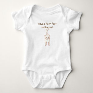 Body Para Bebé Esbozo de Halloween perfecto de camisas en pie de
