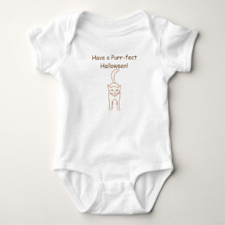 Body Para Bebé Esbozo de Halloween perfecto de camisas en pie de