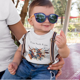 Body Para Bebé Escandi Farmhouse Cattle, personalizado