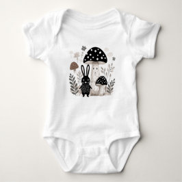 Body Para Bebé Escandinavia Folk Bunny Mushroom Baby Bodysuit
