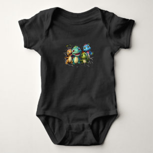 Body Para Bebé "Escuadrón de Dinosaurios Adorables"