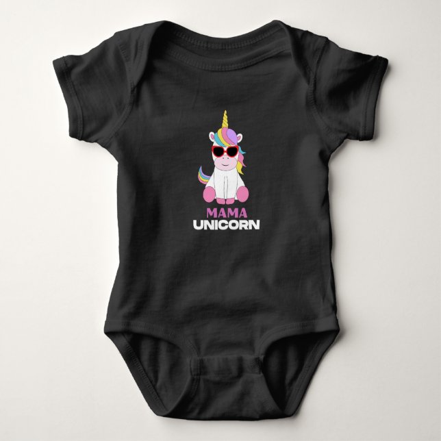 Body Para Bebé Escuadrón mágico Mama Unicorn (Anverso)