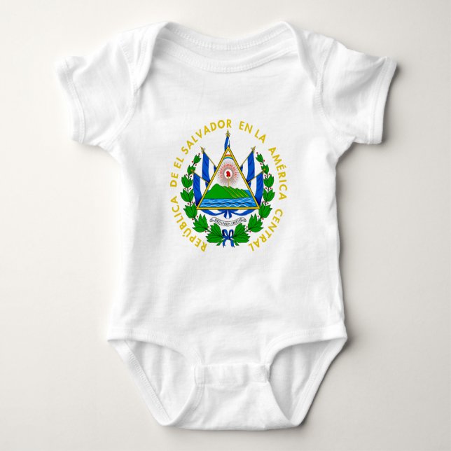 Body Para Bebé Escudo de armas de El Salvador (Anverso)