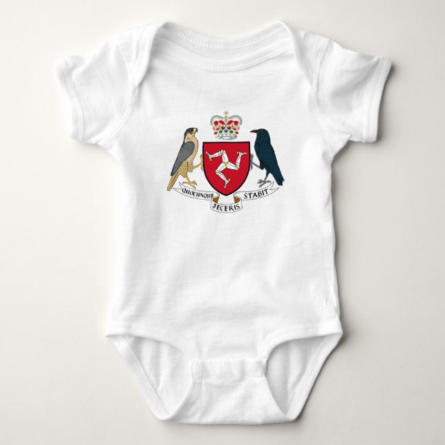 Body Para Bebé Escudo de armas de la Isla de Man (Anverso)