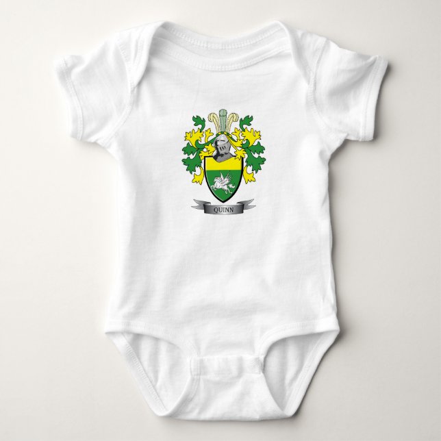 Body Para Bebé Escudo de armas de Quinn (Anverso)