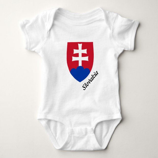 Body Para Bebé Escudo de Eslovaquia (Anverso)
