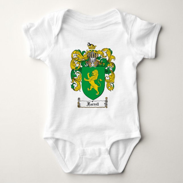 BODY PARA BEBÉ ESCUDO DE LA FAMILIA DE FARRELL - ESCUDO DE ARMAS (Anverso)