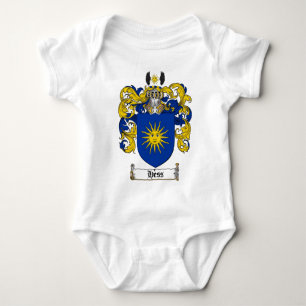 BODY PARA BEBÉ ESCUDO DE LA FAMILIA DE HESS - ESCUDO DE ARMAS DE