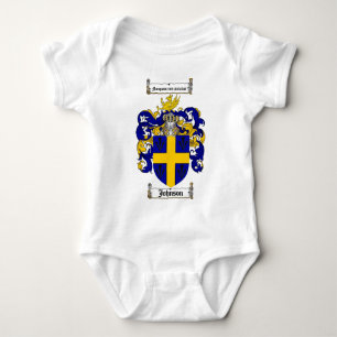 BODY PARA BEBÉ ESCUDO DE LA FAMILIA DE JOHNSON - ESCUDO DE ARMAS