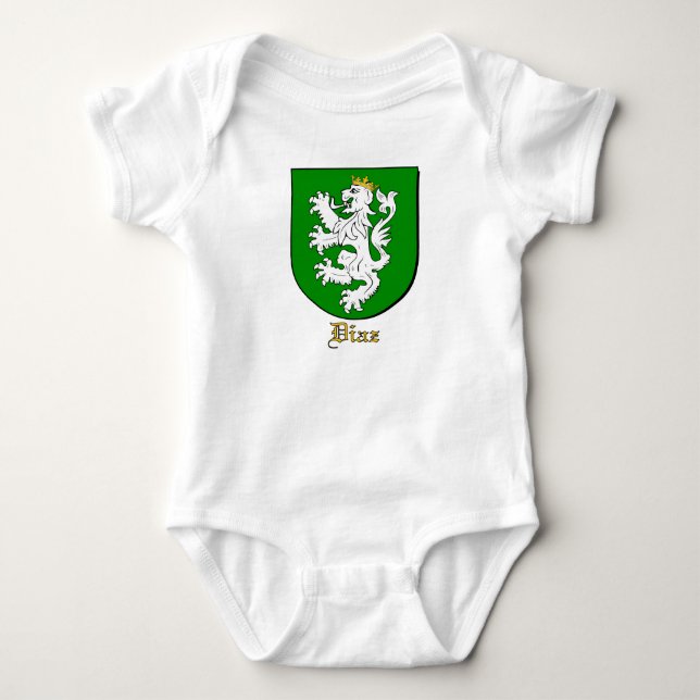 Body Para Bebé Escudo de la familia Diaz (Anverso)